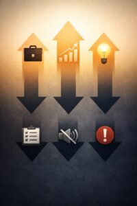 Illustration showing uneven communication flow within organisations